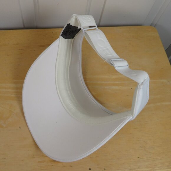 G/FORE Girls Golf Too Stretch Twill Golf Visor - Snow OSFM 83% Nylon, 14% Cotton - Picture 10 of 11